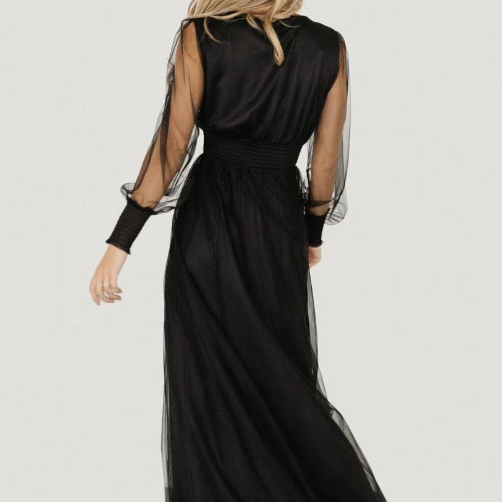 NWT. Baltic Born Layla Tulle Maxi Dress | Black Size MM - Picture 4 of 5